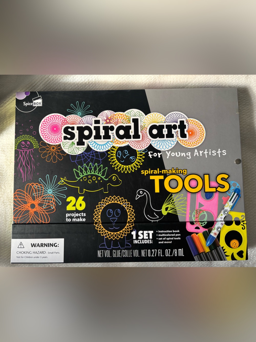 NEW Spiral Art Spiral-Making Tools for Young Artists - Black & Multicolor